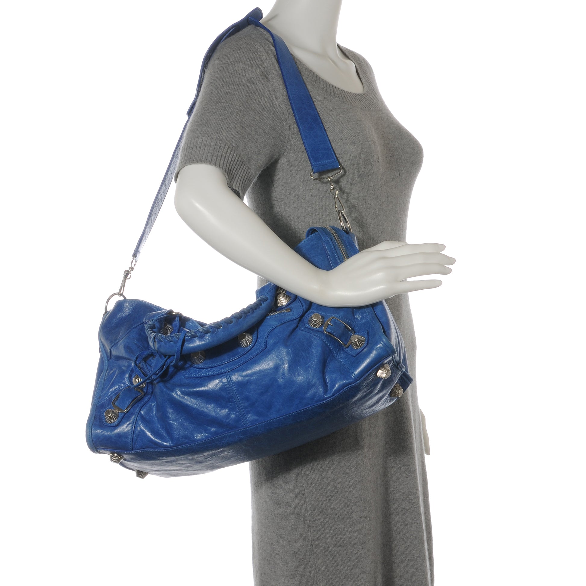 Balenciaga Agneau Giant 21 Silver Hardware Part Time Electric Bleu 2 of 10