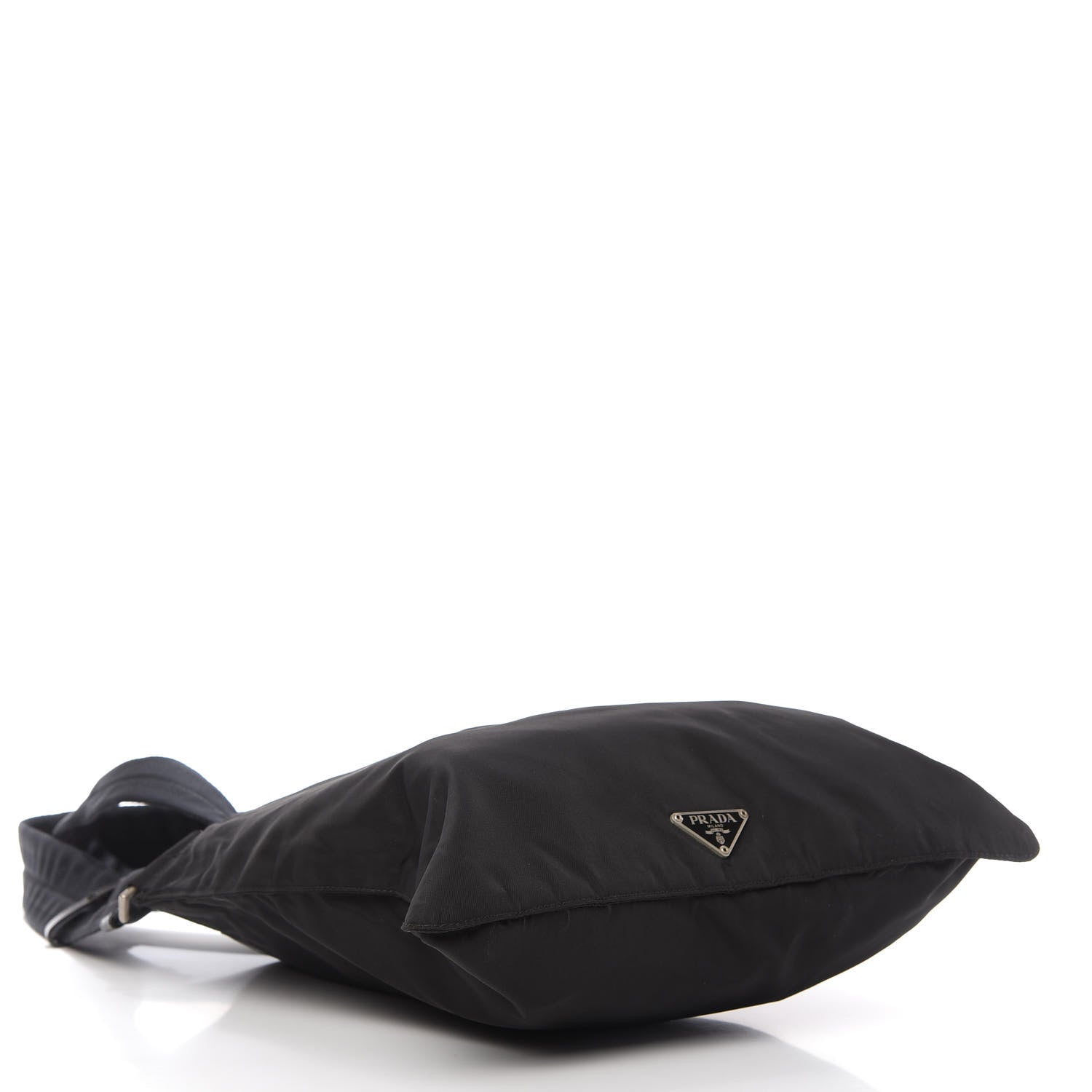 Prada Nylon Flat Messenger Bag Black 4 of 9