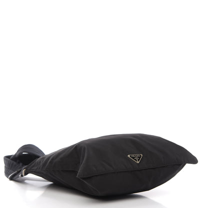 Prada Nylon Flat Messenger Bag Black 4 of 9