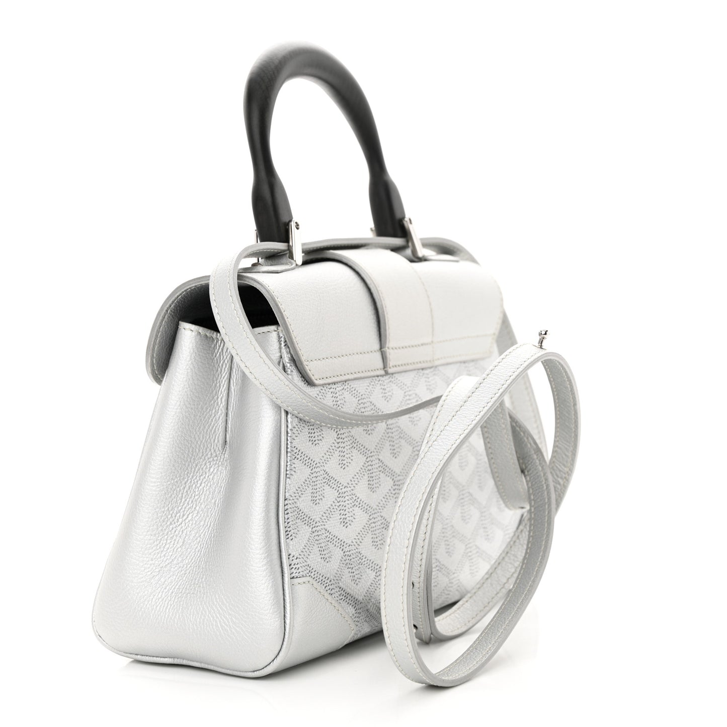 Goyardine Precious Metals Mini Saigon Silver