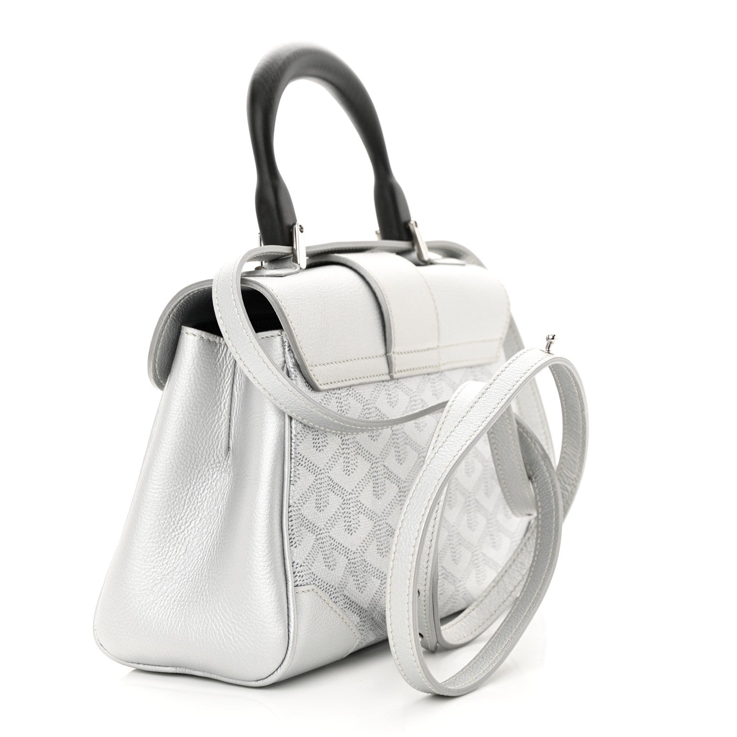 Goyard Goyardine Precious Metals Mini Saigon Silver 3 of 11