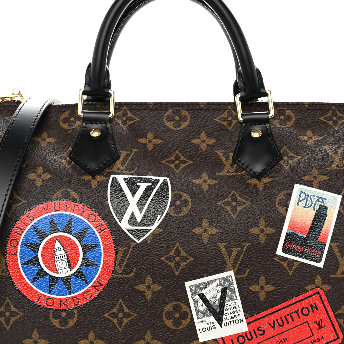 Monogram My World Tour Speedy Bandouliere 30 Black