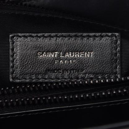 Saint Laurent Calfskin Y Quilted Monogram Medium Loulou Chain Satchel Black 6 of 9