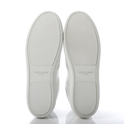 Saint Laurent Nappa Wolly High Top Sneakers 37.5 Optique White 5 of 9