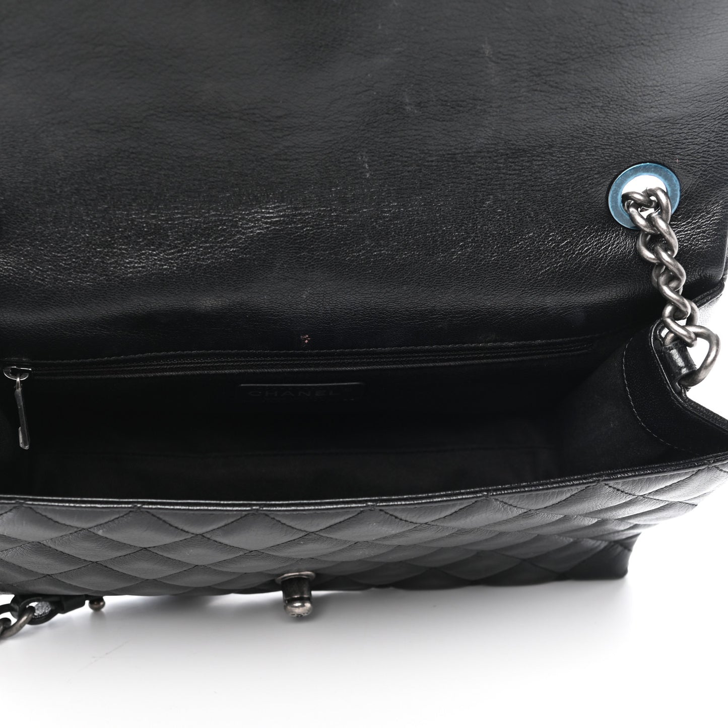 Metallic Goatskin Large City Rock Flap Black