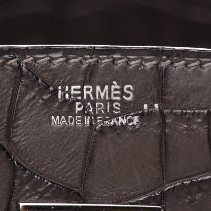 Hermes Matte Niloticus Crocodile Birkin 30 Gris Elephant 11 of 45