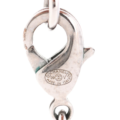 Chanel Crystal Timeless CC Necklace Silver 6 of 7