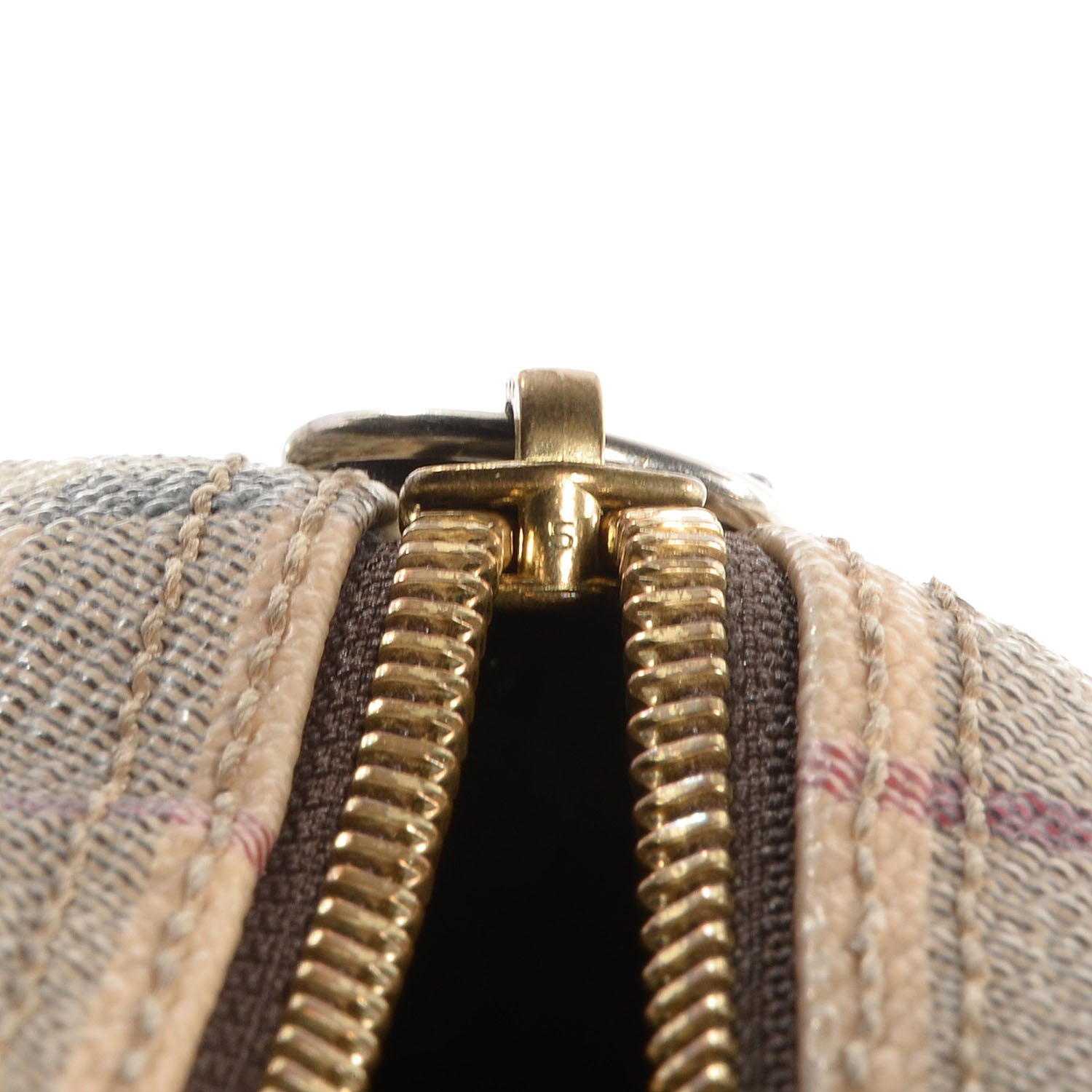 Burberry Haymarket Check Small Chester Bowling Bag Chocolate 8 of 8