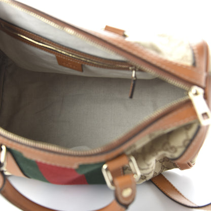Gucci Monogram Vintage Web Medium Boston Tobacco 5 of 10