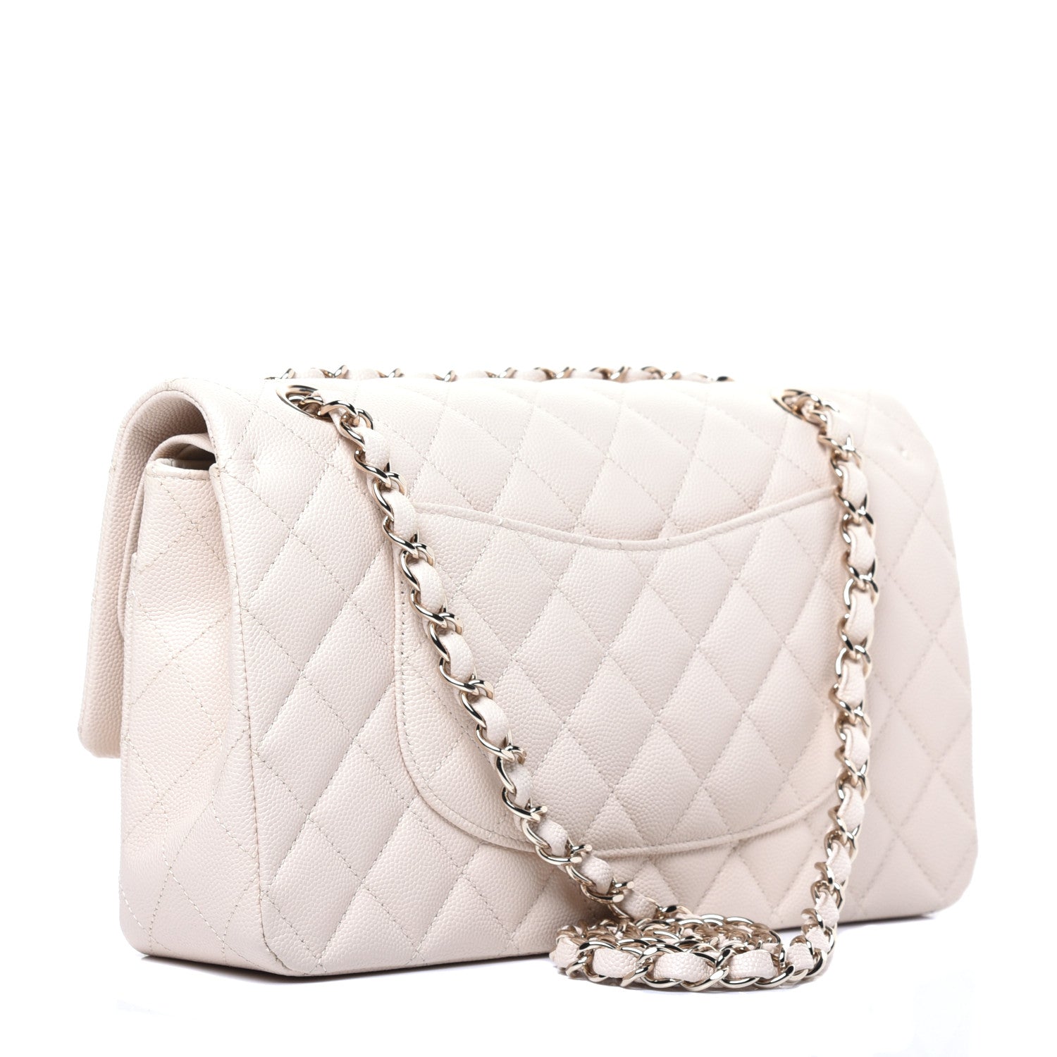 Chanel Caviar Quilted Medium Double Flap Beige Clair 3 of 8