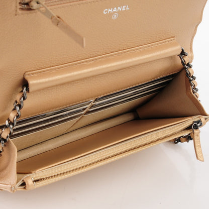 Chanel Aged Calfskin Lucky Charms Casino 2.55 Reissue Wallet on Chain WOC Gold 6 of 9