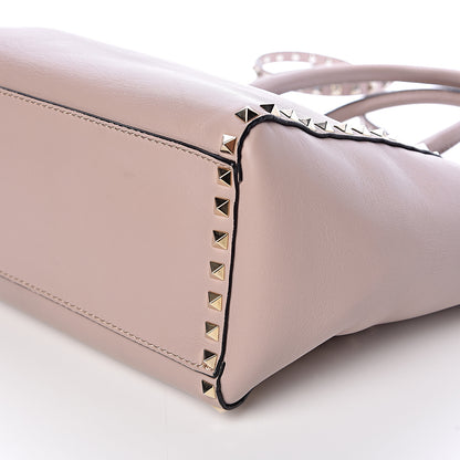 Valentino Garavani Vitello Rockstud Double Handle Tote Poudre 9 of 10