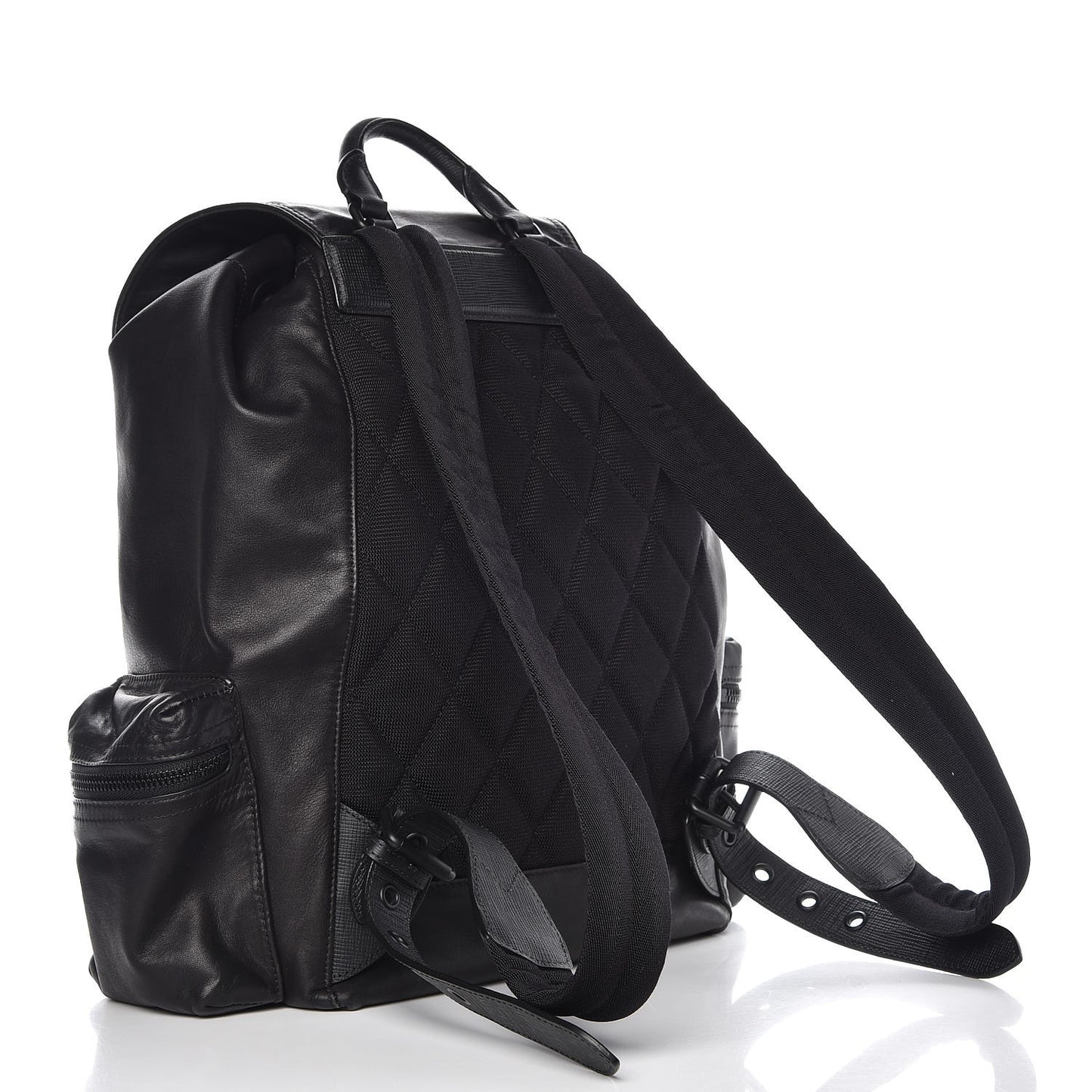 Weatherproof Calfskin Large Rucksack Backpack Black