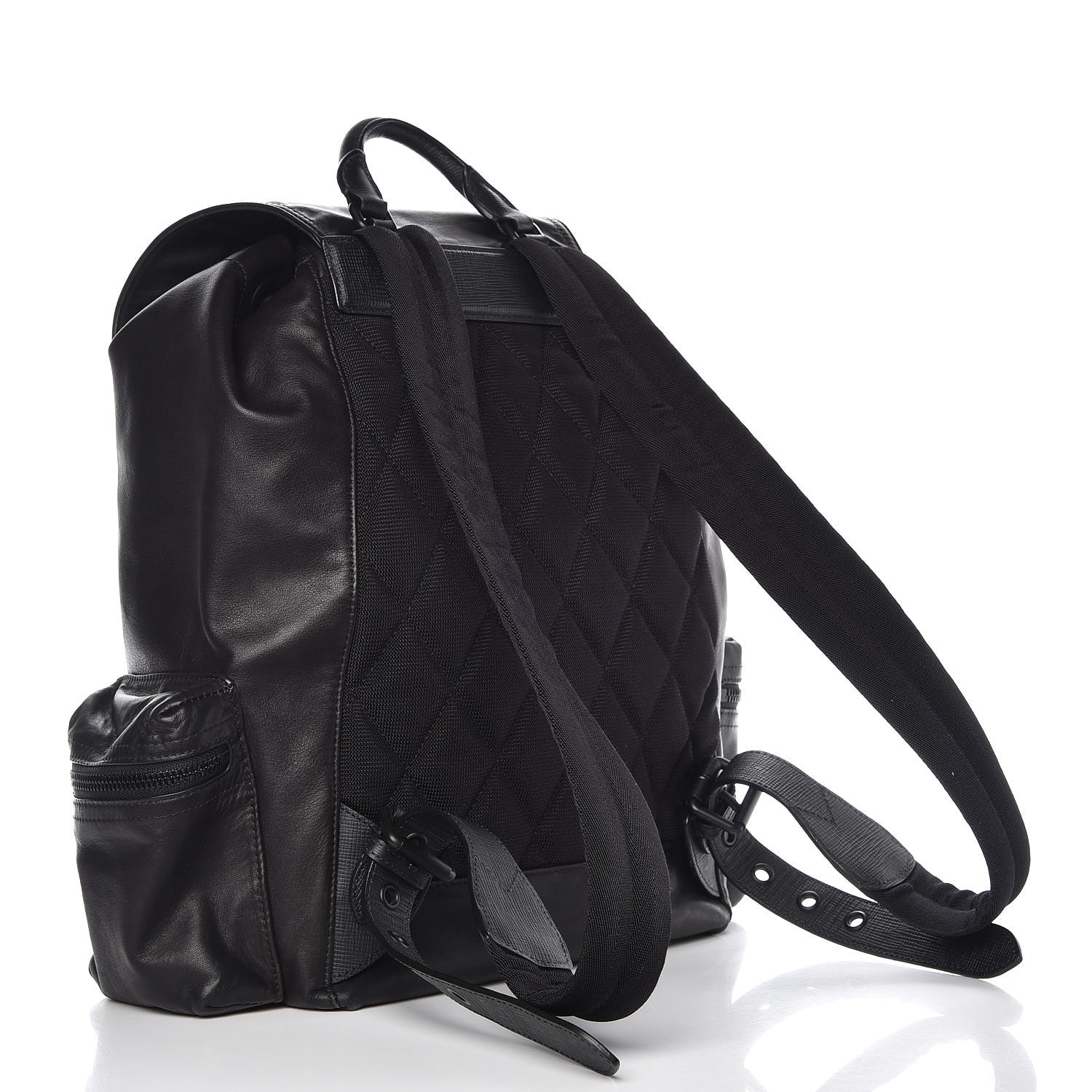 Burberry Weatherproof Calfskin Large Rucksack Backpack Black 3 of 8