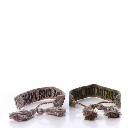 Christian Dior Woven Cotton J'Adior Friendship Bracelet Set 3 of 4