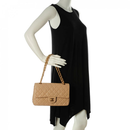 Chanel Lambskin Quilted Medium Double Flap Beige 2 of 8