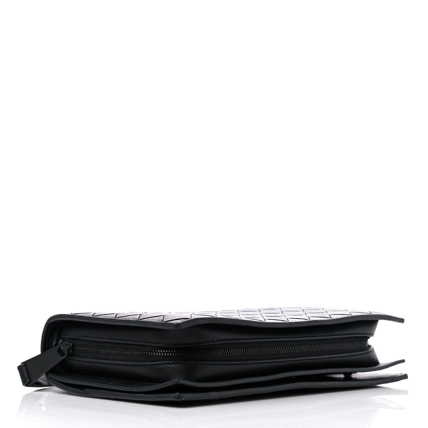 Bottega Veneta Nappa Intrecciato Wristlet Zip Wallet Black 4 of 10