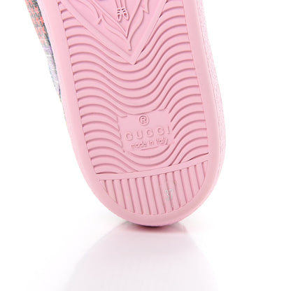 Gucci GG Supreme Monogram Psychedelic Womens Ace Sneakers 37 Black Multicolor Sugar Pink 6 of 8