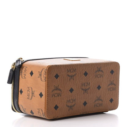 MCM Visetos Rockstar Vanity Case Cognac Black 4 of 9