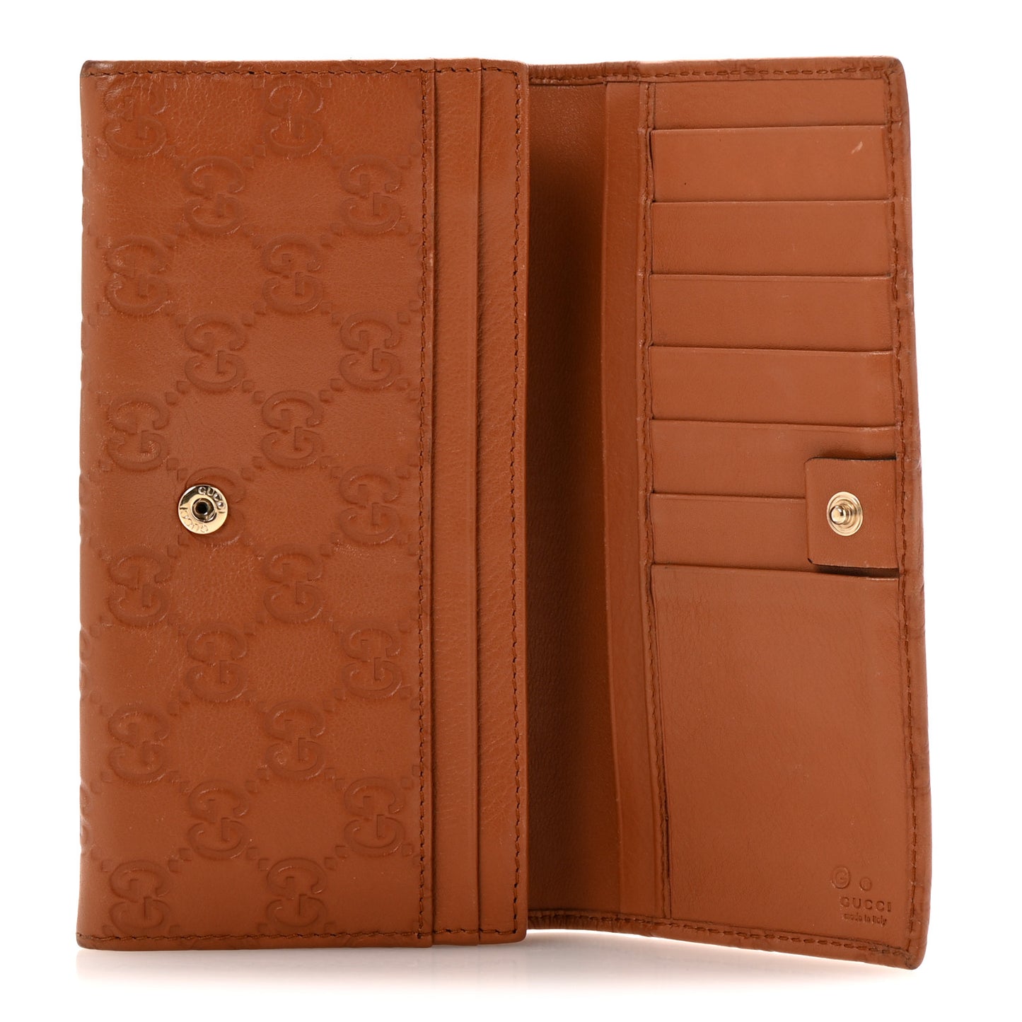 Guccissima Continental Flap Wallet Saffron