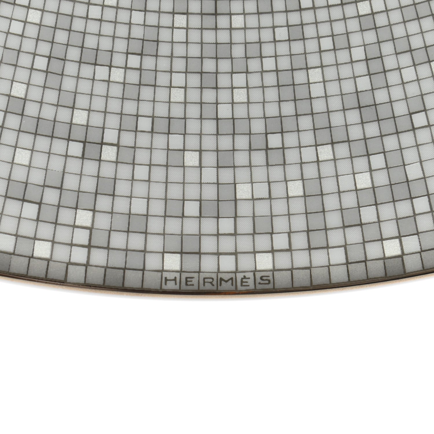 Hermes Porcelain Mosaique Au 24 Platine Presentation Plate Set of 2 4 of 7