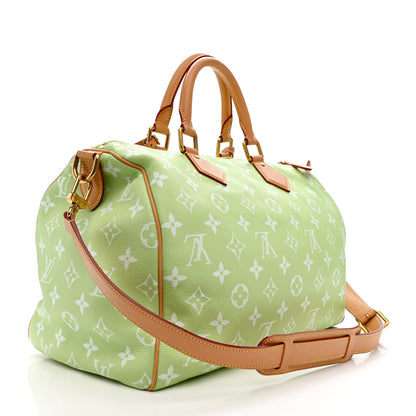 Louis Vuitton Calfskin Monogram Speedy P9 Bandouliere 40 Frozen Lime 4 of 12