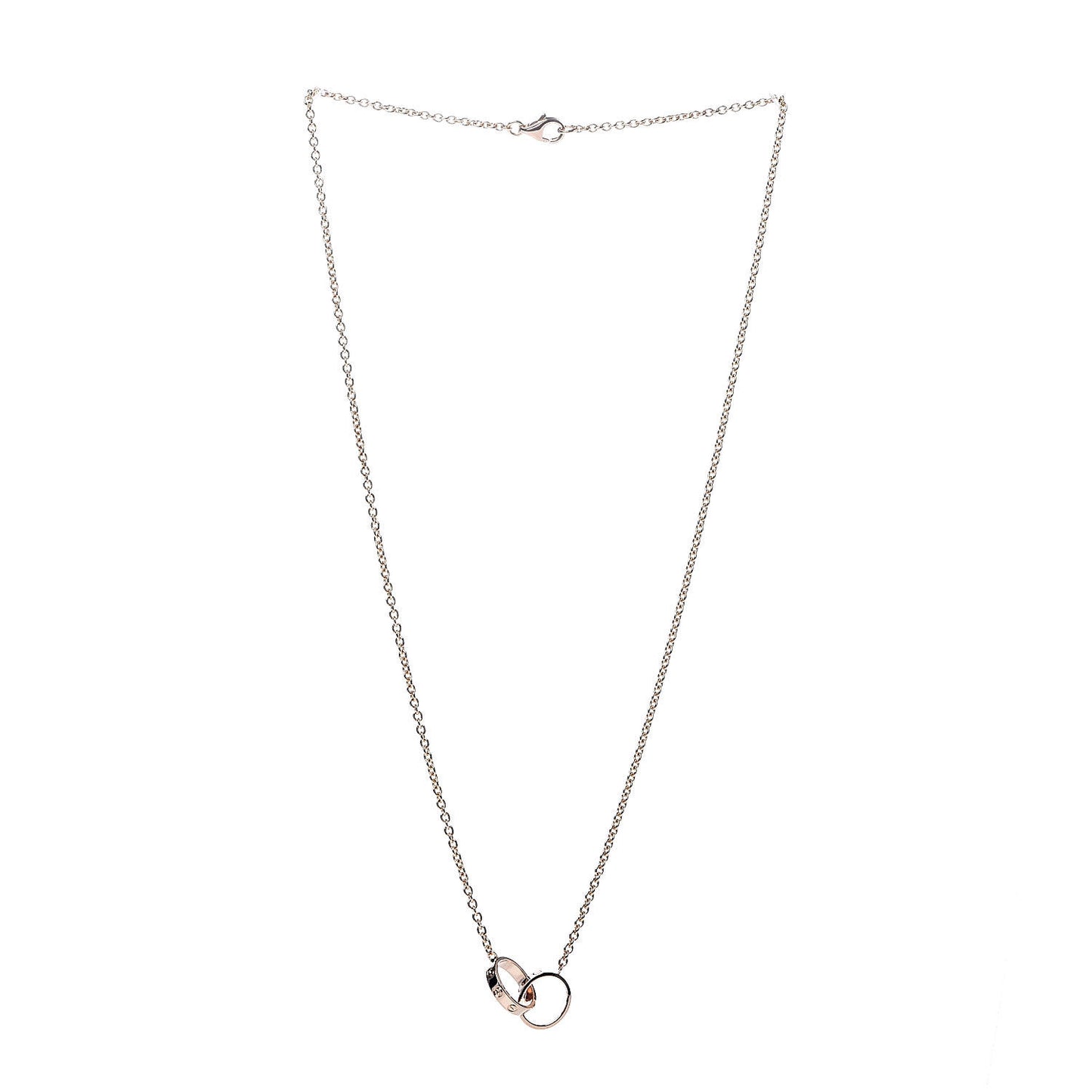 18K Pink Gold Interlocking LOVE Necklace