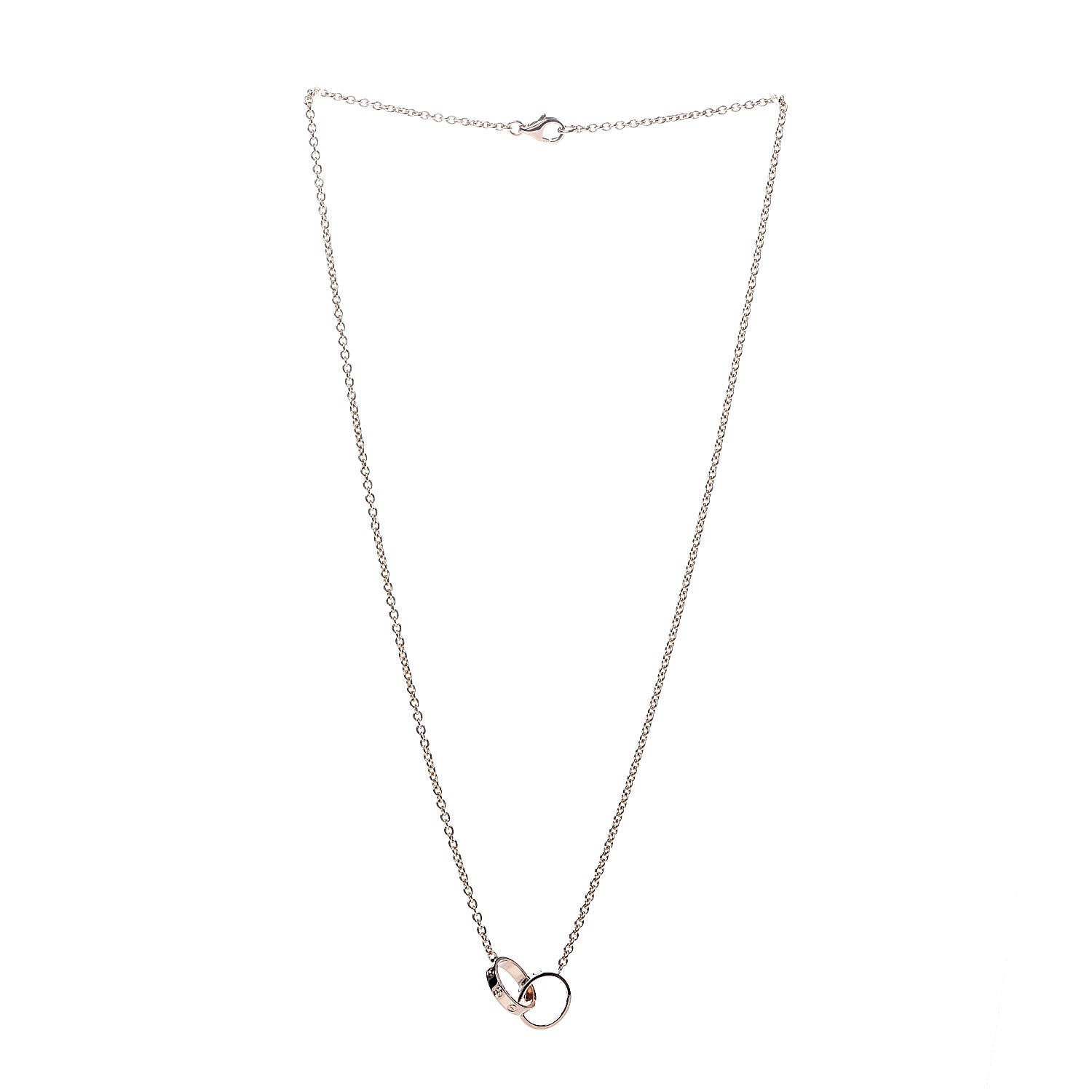 Cartier 18K Pink Gold Interlocking LOVE Necklace 3 of 5