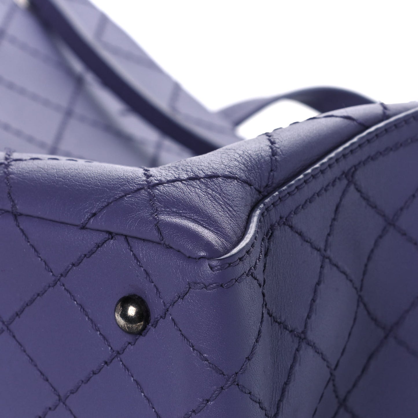 Calfskin CC Pocket Tote Purple
