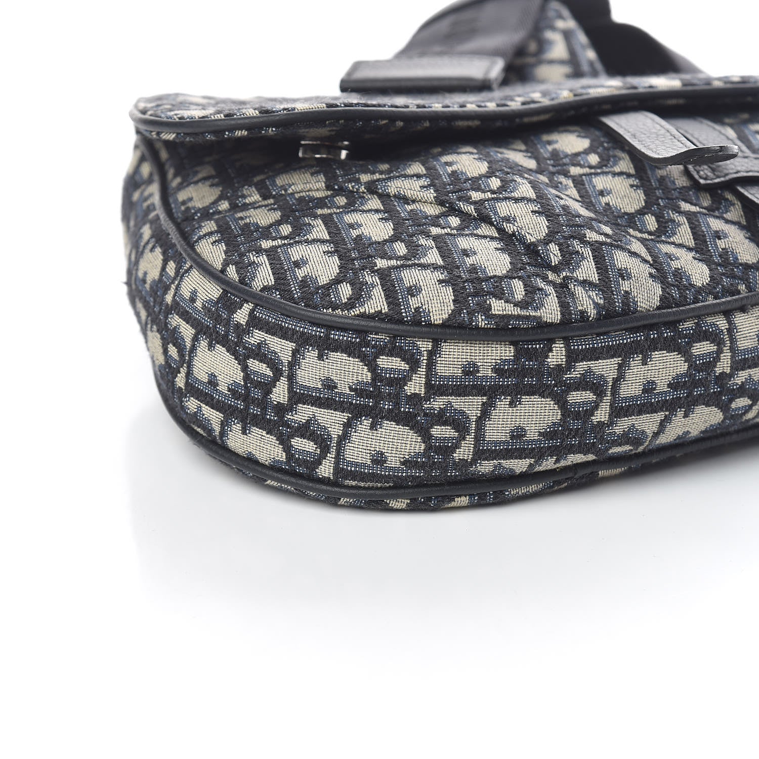 Christian Dior Oblique Mens Saddle Bag Blue 7 of 9