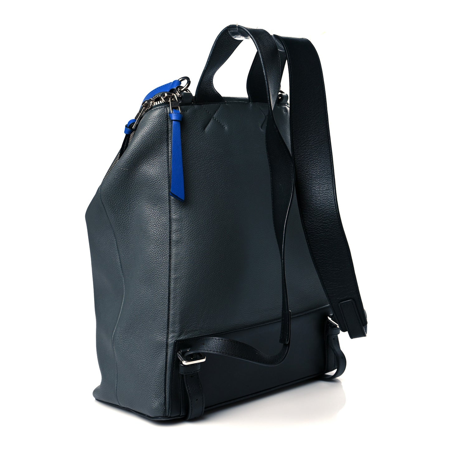Calfskin Goya Backpack Grey Blue