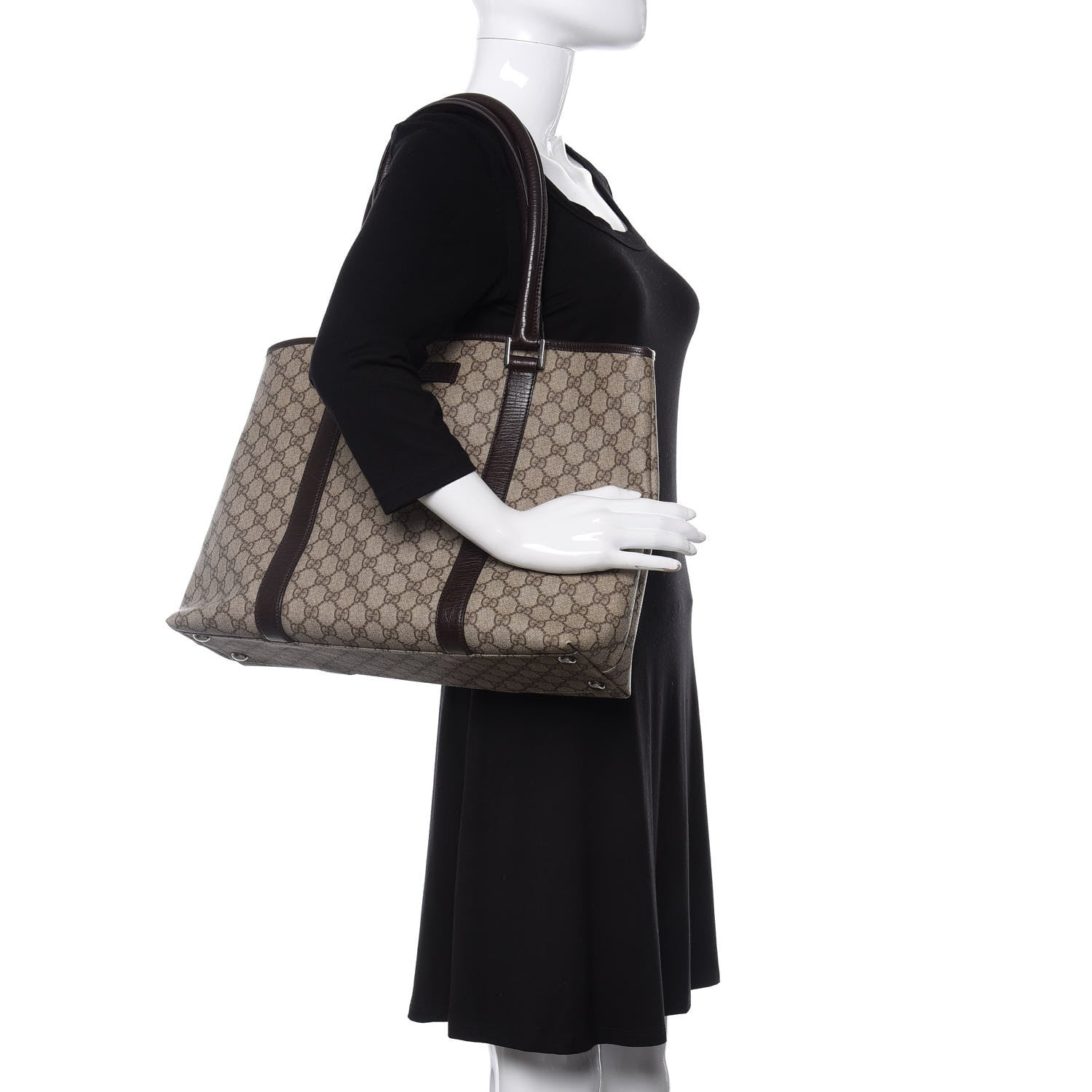 Gucci GG Plus Monogram Medium Joy Tote Dark Brown 2 of 12