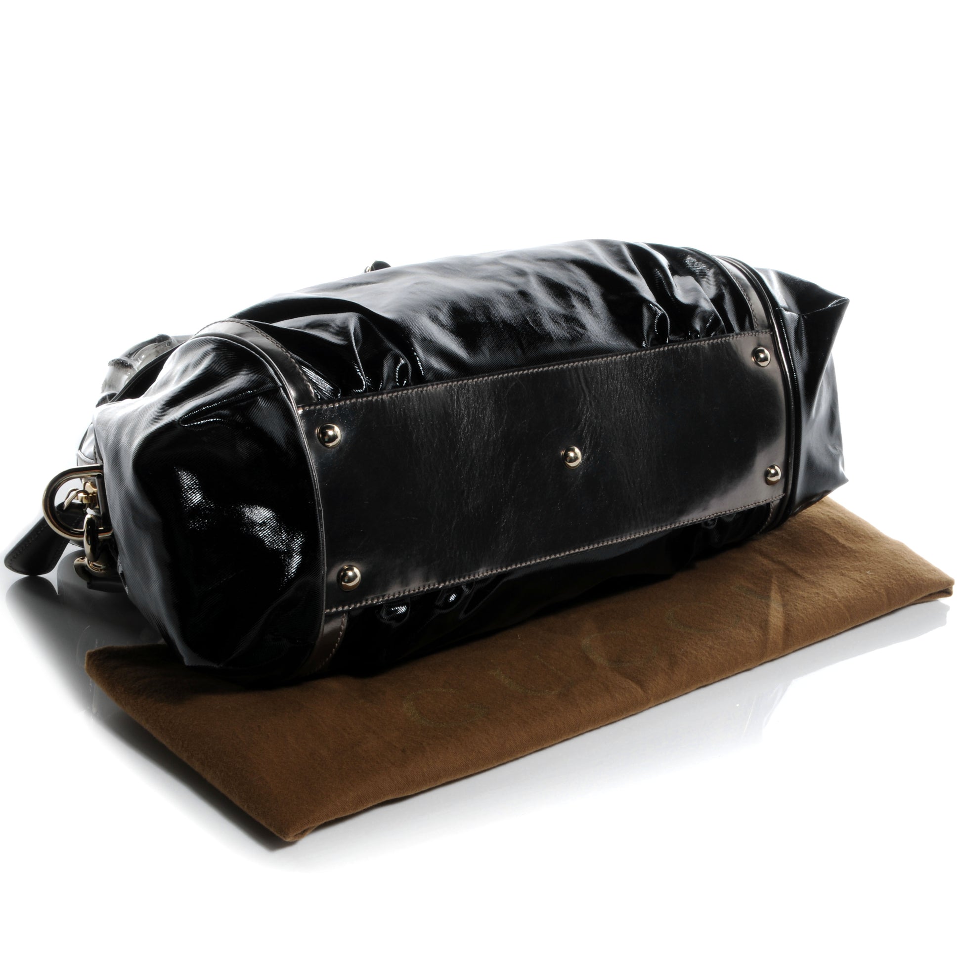 Gucci Dialux Pop Bamboo Large Top Handle Tote Black 4 of 7