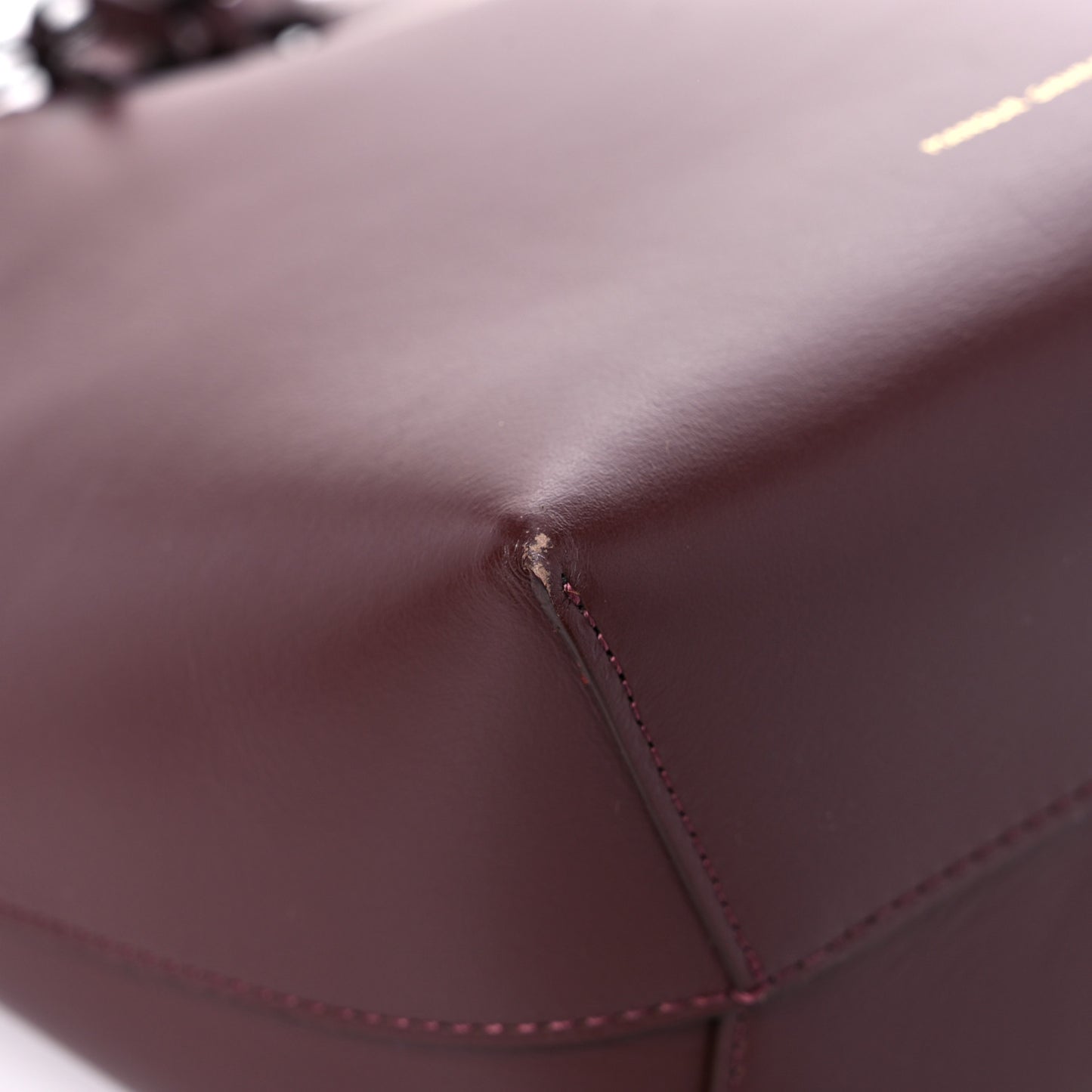 Calfskin Mini Bucket Bag Burgundy