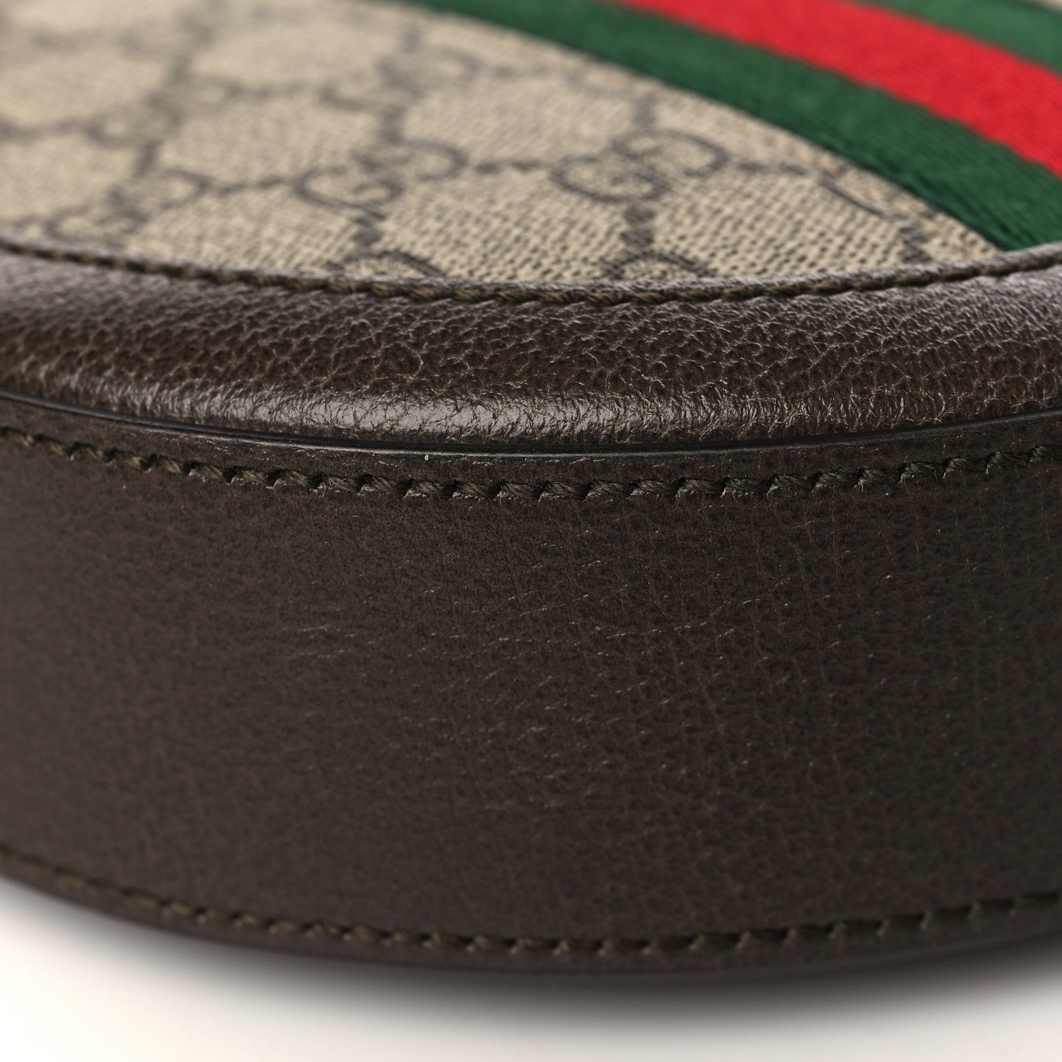 Gucci GG Supreme Monogram Web Mini Ophidia Round Shoulder Bag Brown 8 of 9