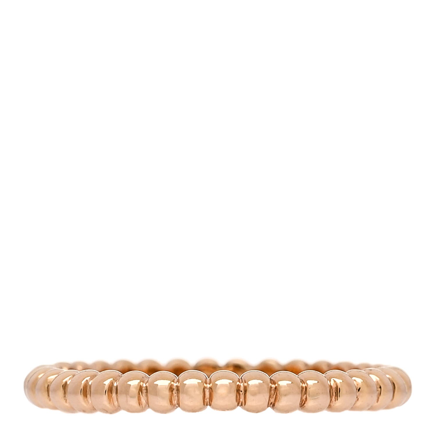 Van Cleef & Arpels 18K Rose Gold Small Perlee Ring 51 5.75 1 of 5
