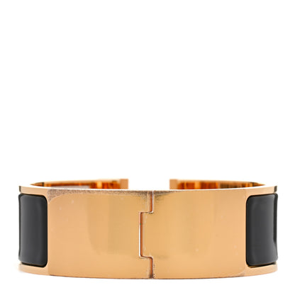 Hermes Enamel Wide Clic Clac H Bracelet PM Black 3 of 5