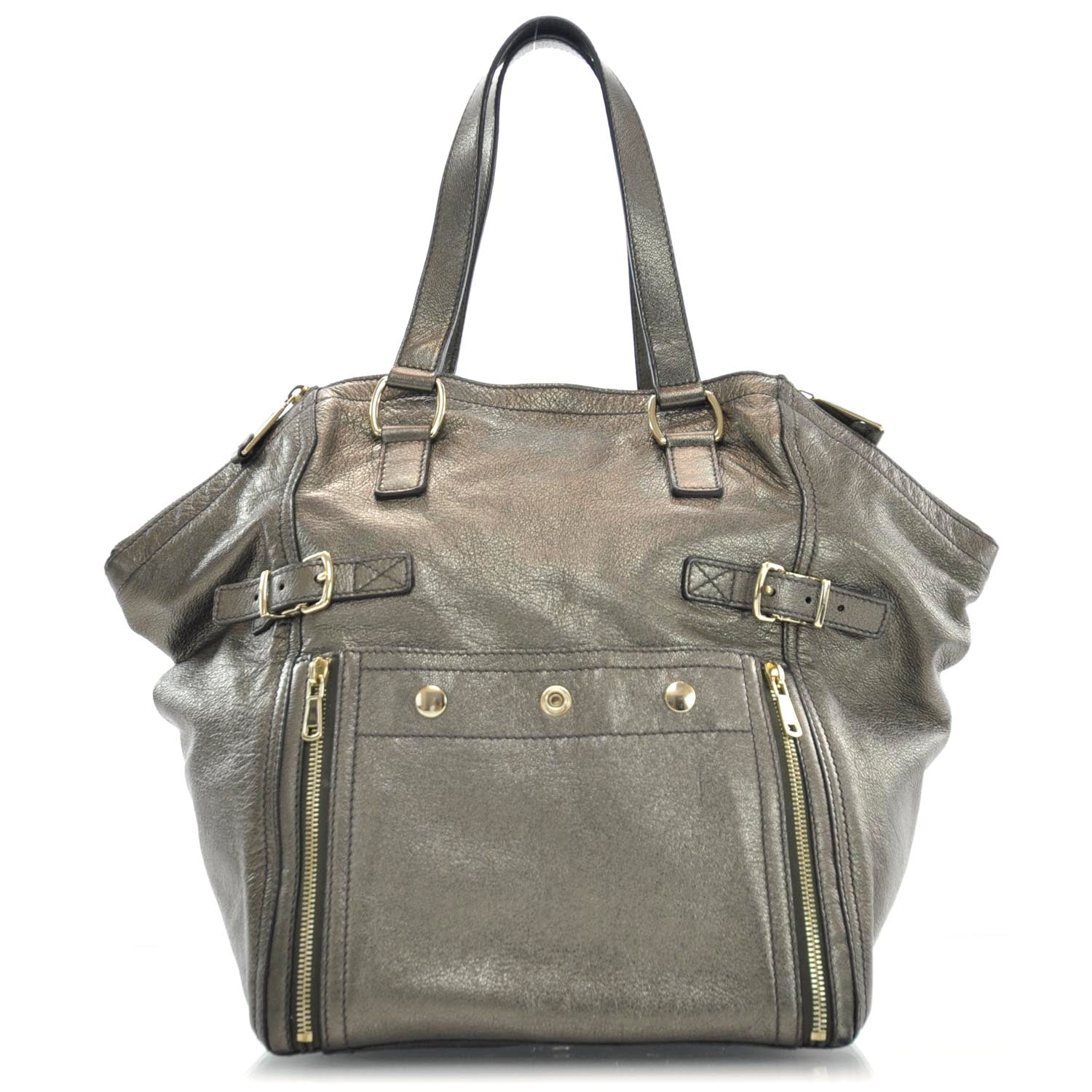 Saint Laurent Medium Downtown Tote Metallic 1 of 9