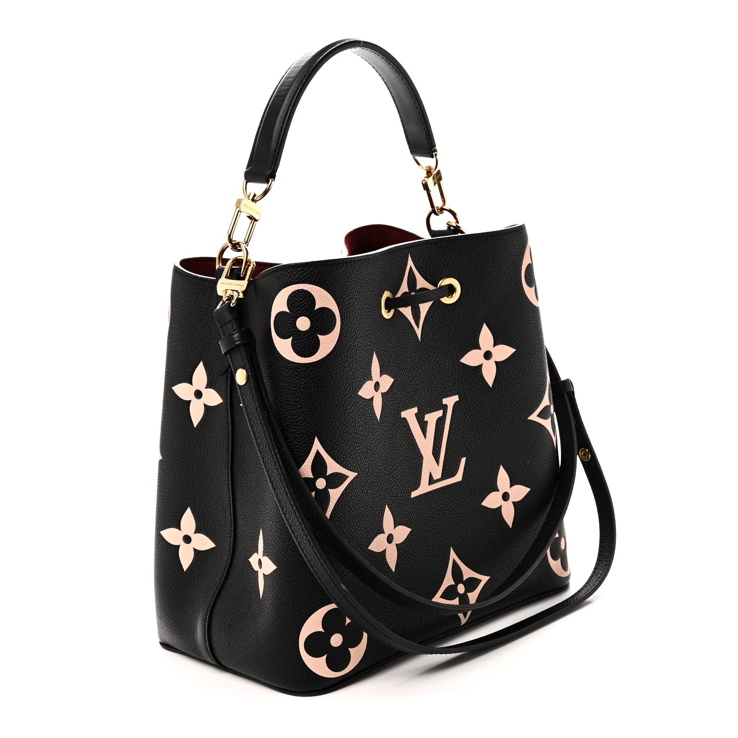Louis Vuitton Empreinte Monogram Giant Neonoe MM Black Beige 4 of 11
