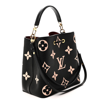 Louis Vuitton Empreinte Monogram Giant Neonoe MM Black Beige 4 of 11