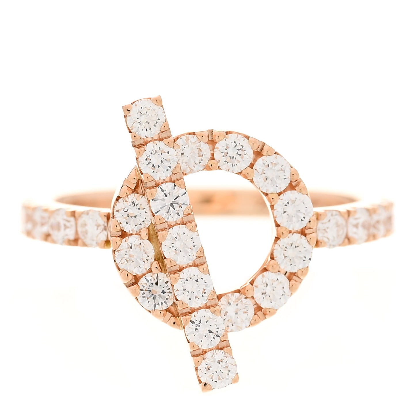18K Rose Gold Diamond Finesse Ring 48 4.5