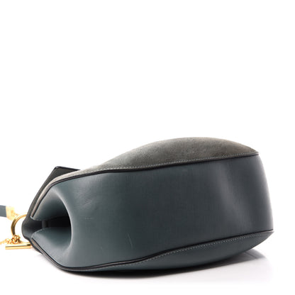 Chloe Suede Smooth Calfskin Drew Shoulder Bag Cloudy Blue 4 of 11