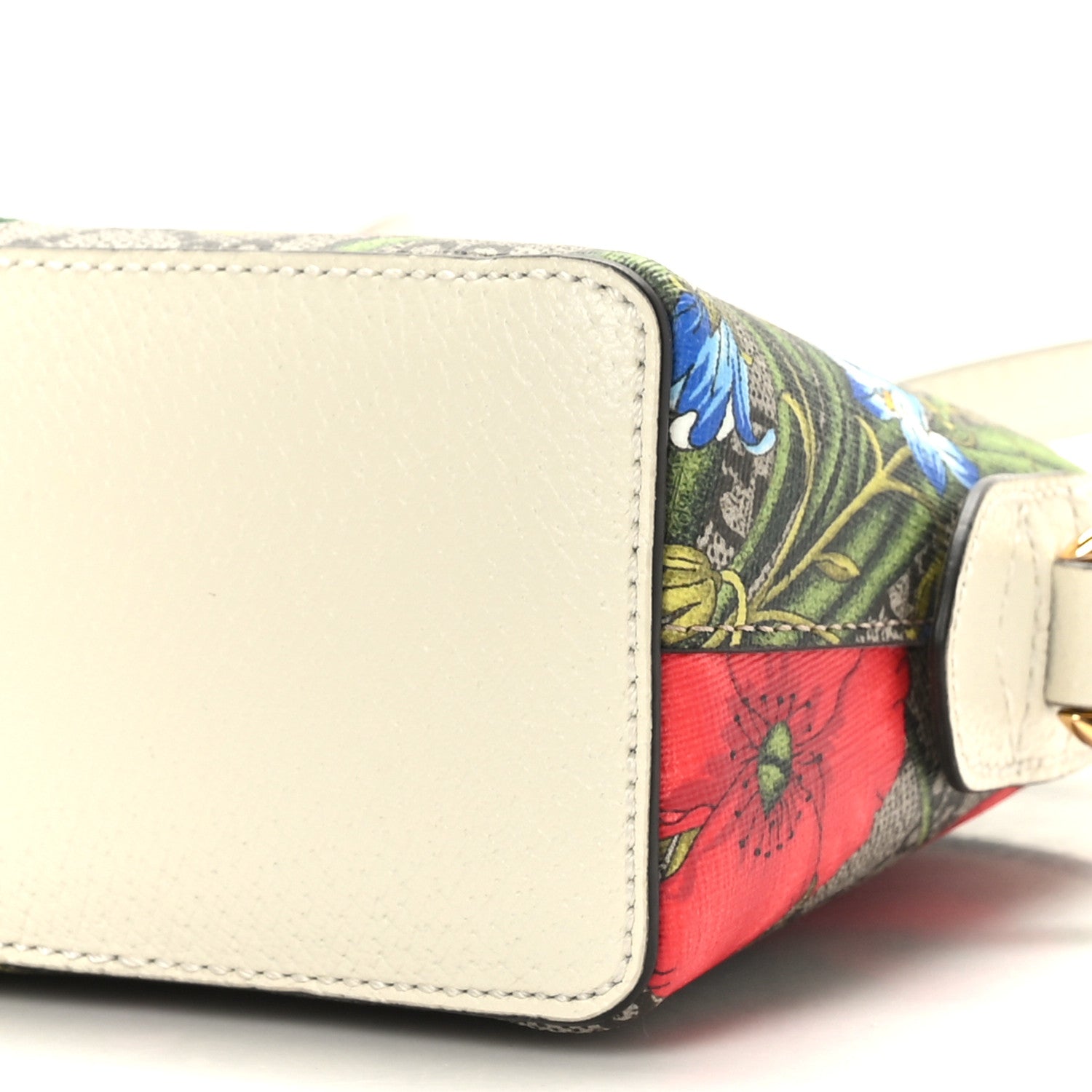 Gucci GG Supreme Monogram Flora Web GG Small Ophidia Dome Shoulder Bag White 9 of 9