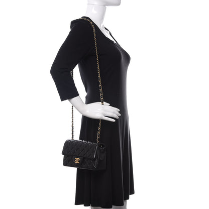 Chanel Lambskin Quilted Mini Rectangular Flap Black 2 of 11