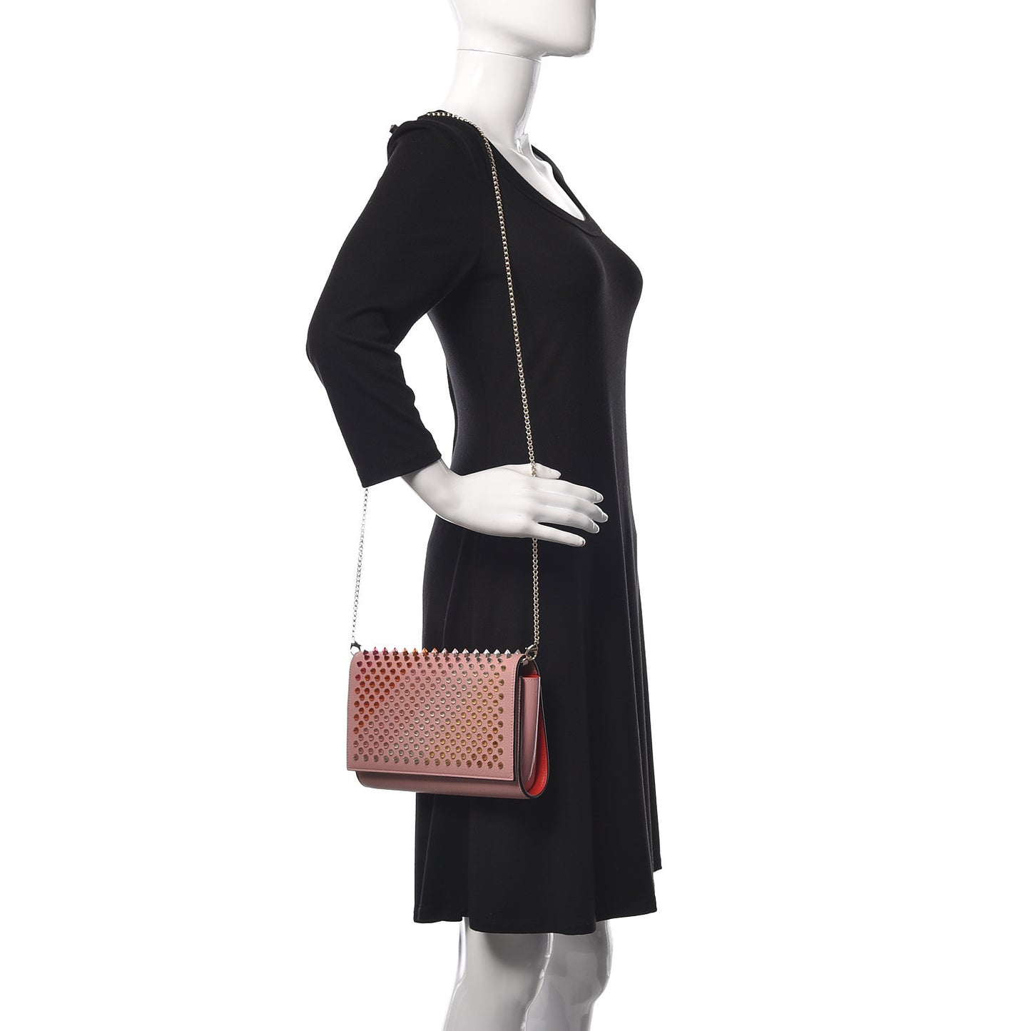 Calfskin Spikes Multimetal Paloma Clutch Viole