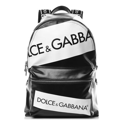 Dolce & Gabbana Calfskin Coated Canvas Vulcano Backpack Black 1 of 7