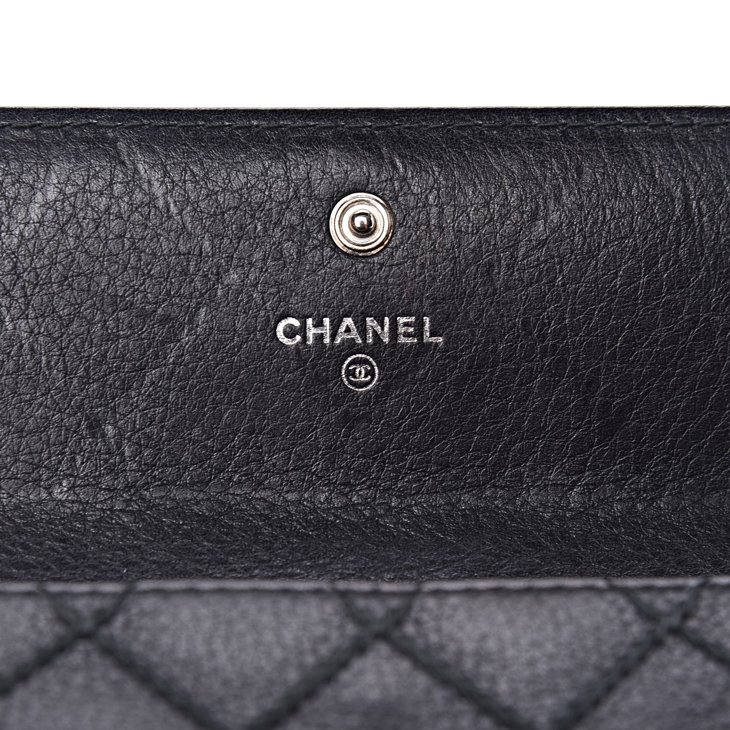 Chanel Calfskin Stitched Fancy CC Long Double Wallet Back 6 of 16