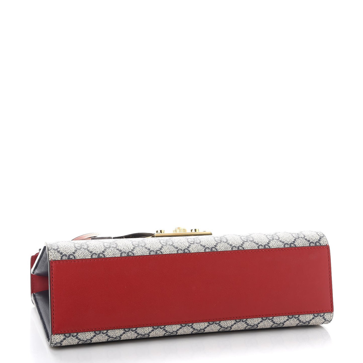 GG Supreme Monogram Moon Calfskin Medium Padlock Shoulder Bag Beige Blue Hibiscus Red Mystic White