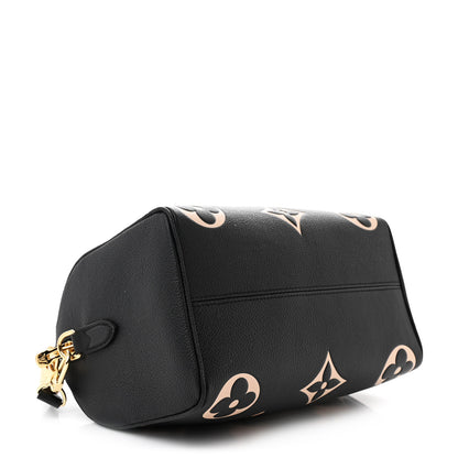 Louis Vuitton Empreinte Monogram Giant Speedy Bandouliere 25 Black Beige 4 of 10