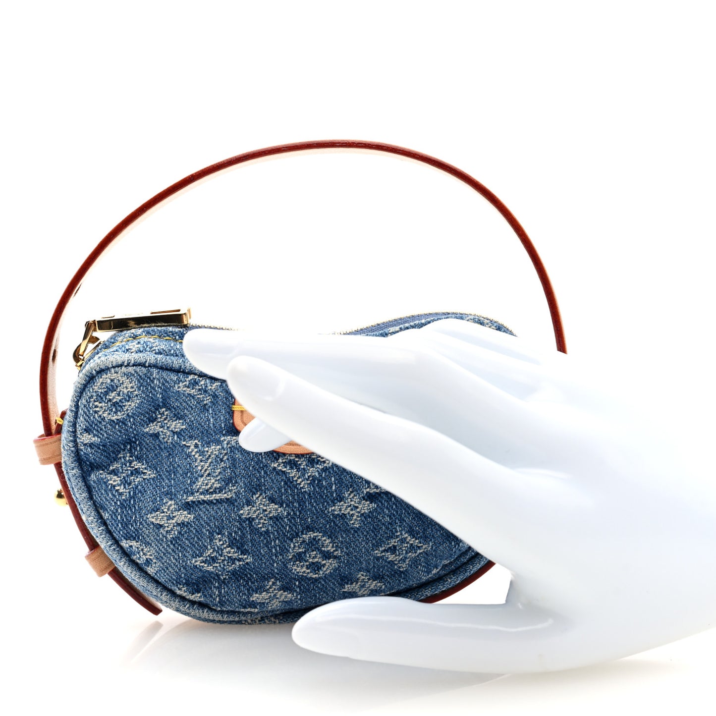 Monogram Denim Croissant Pochette Blue Blue